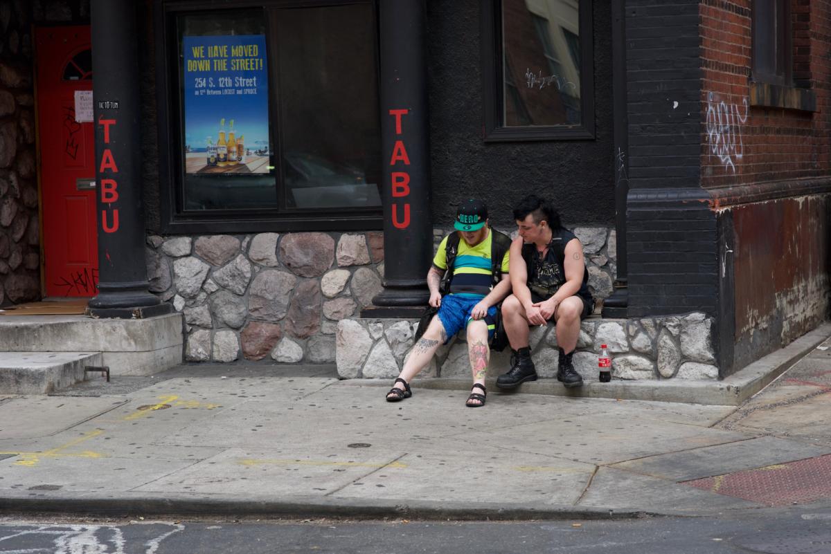 Punks on Street in Philadelphia